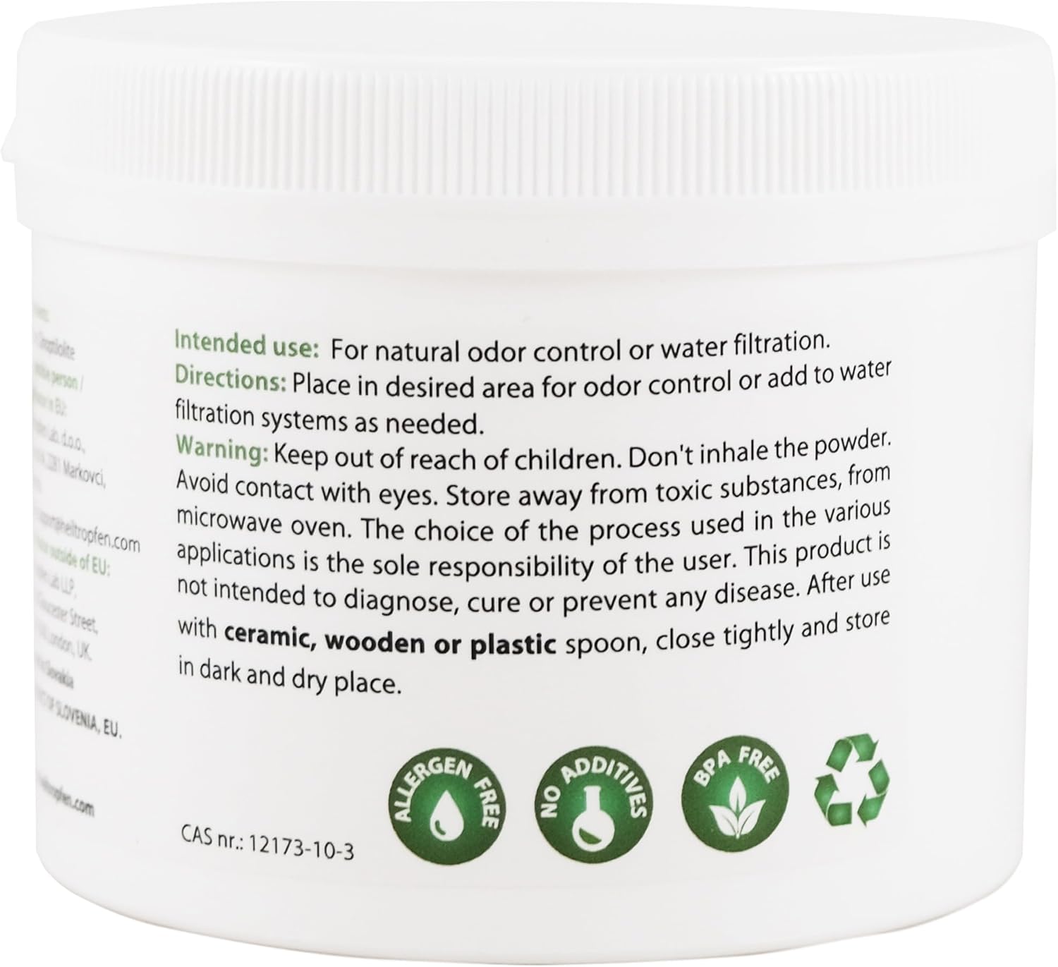 Zeolite Powder | 3X Activated | 0.55 Pound 250g | Ultra FINE Less-Than 2 µm | Clinoptilolite 94+-3% | Natural Mineral Dust | Heiltropfen®