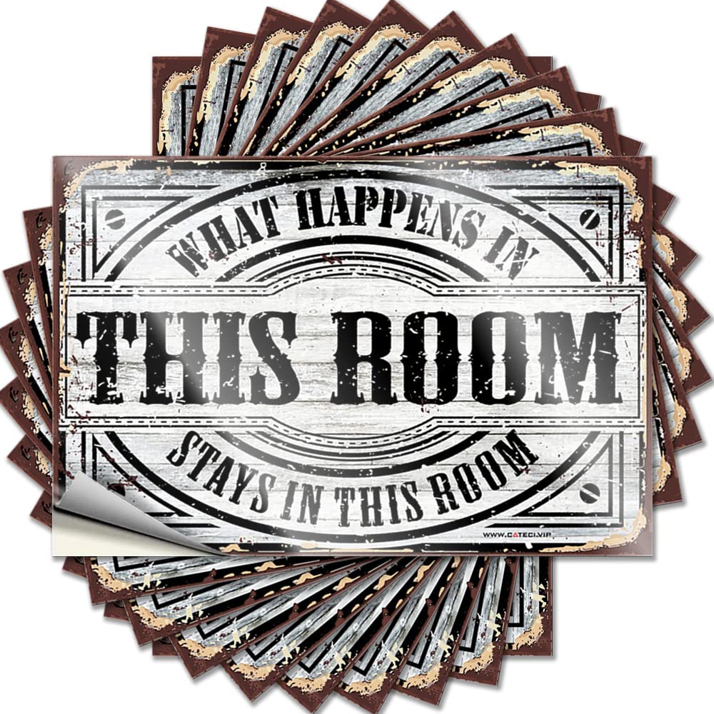 Unique Bumper Funny Sticker | What Happens in This Room Stays in This Room New for Men Decor(6X9CM)