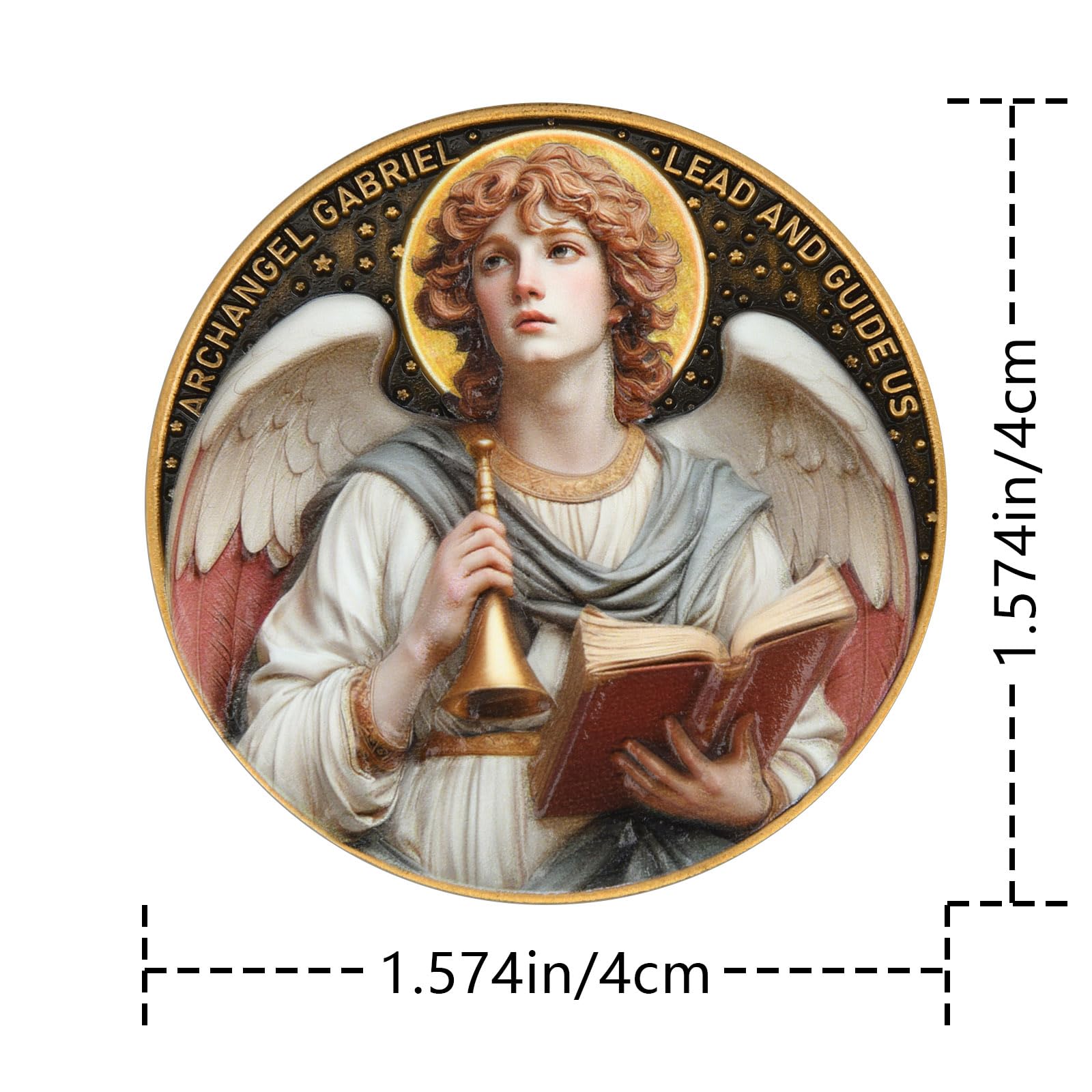 Archangel Gabriel Prayer Coin - Divine Messenger -3 Archangel Gabriel Prayer Coin - Divine Messenger -3
