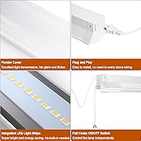 Vista 6 de FAITHSAIL Luz LED enlazable de 8 pies para tienda, 110 W, 12000 LM [equivalente a 350 W fluorescente] 5000 K, accesorio LED de 8 pies para garaje