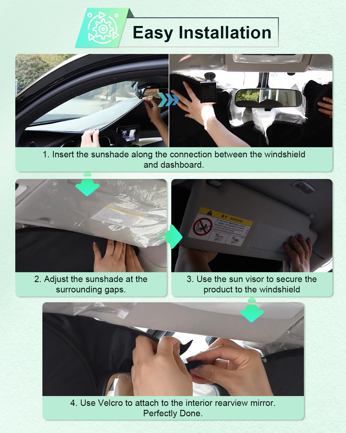 [Upgrade] GAFAT Compatibile con Jeep Avenger 2023-2025 2026 Parasole per Parabrezza interno, Accessori Avenger Hybrid EV 2025 Protezione Solare, Raffreddamento, Protezione UV