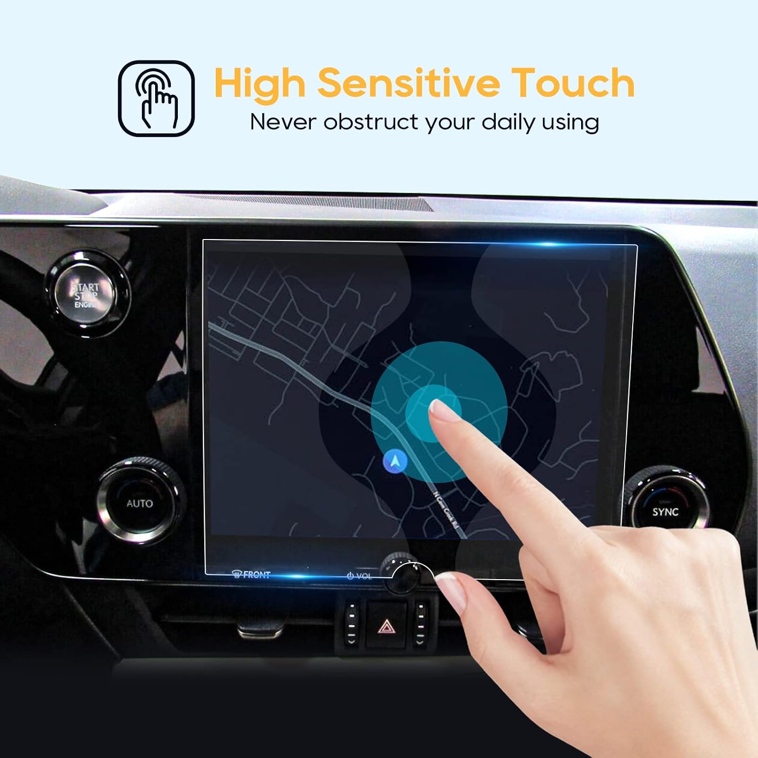 LFOTPP Glass Screen Protector for 2022 2023 2024 2025 Lexus NX (NX 250/NX 350/NX 350 F Sport Handling) (9.8 Inch) Tempered Glass Navigation 9H Hardness Infotainment Display Center Touchscreen