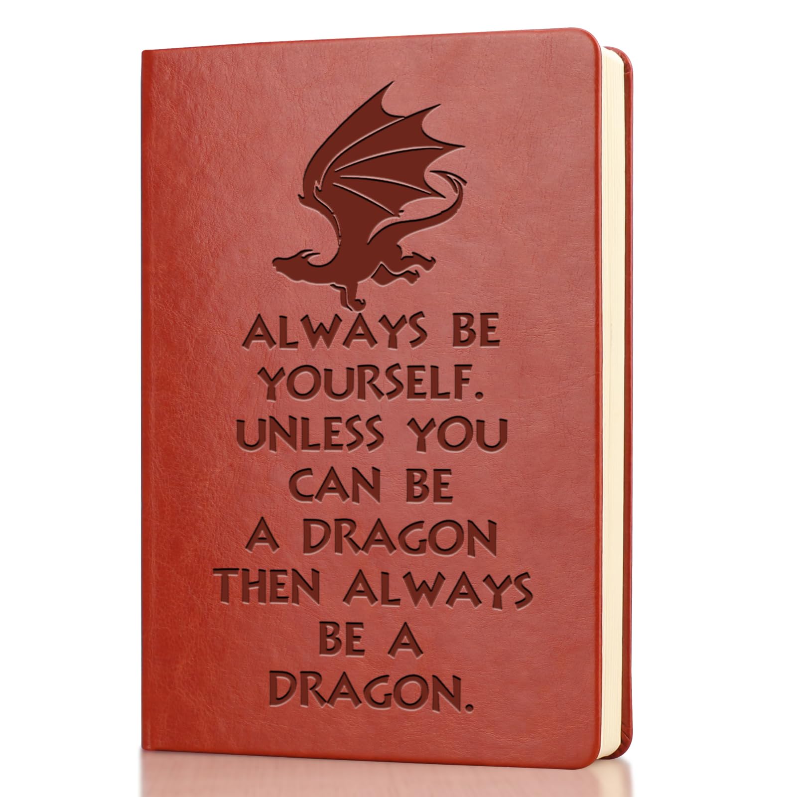 WHLBHG Dragon Gifts Dragon Lined Paper Notebook Dragon Lover Gift Always Be Yourself Unless You Can Be A Dragon Gifts Dragons Inspirational Gift (