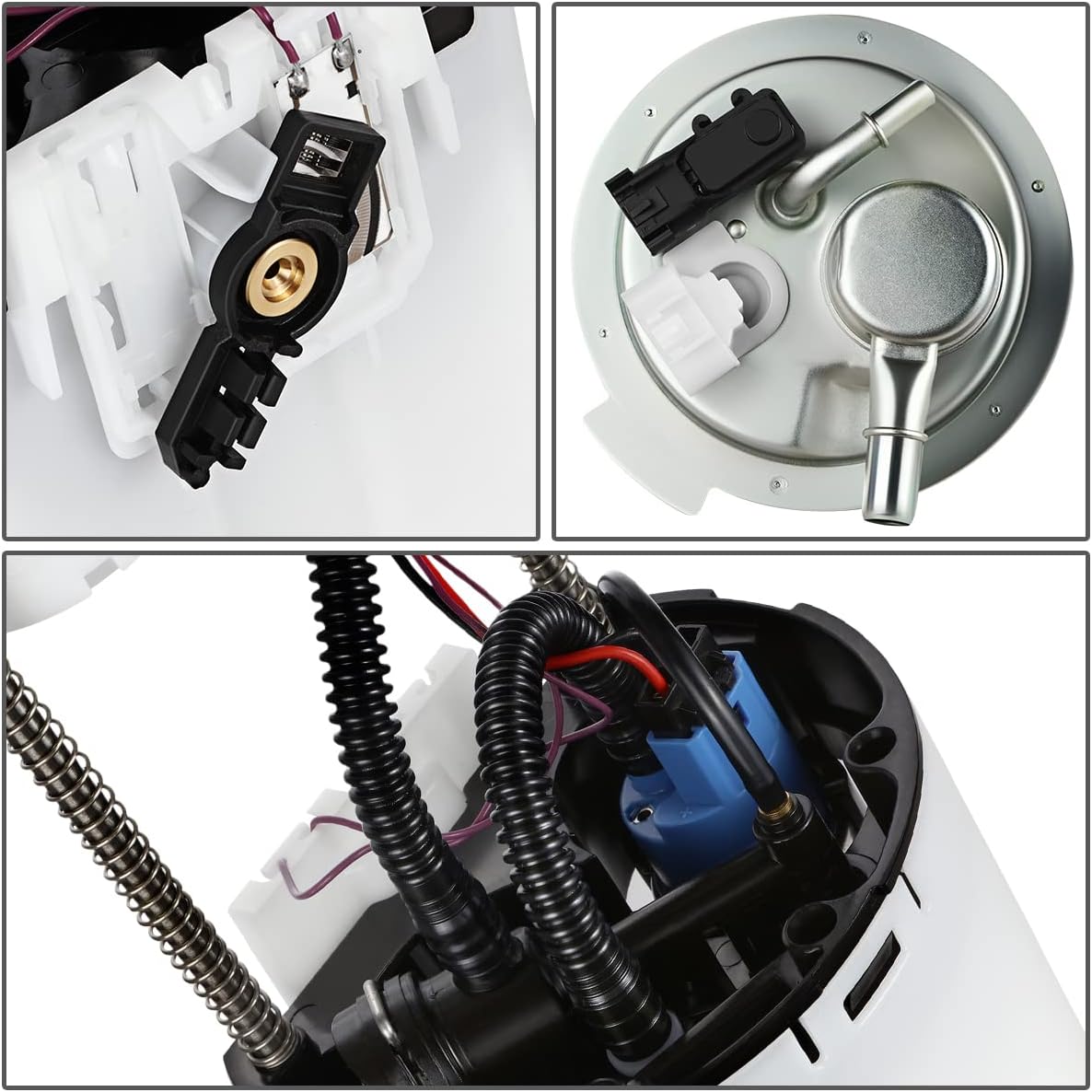 Auto Dynasty E3791M Electric Fuel Pump Assembly Module Compatible with Chevy Colorado GMC Canyon 2.9L 3.7L 5.3L 2009-2012, 12V, White