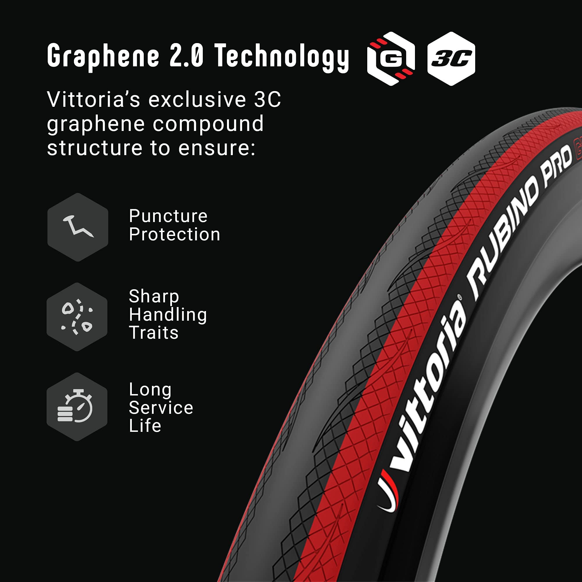Vittoria Rubino Pro Tubolare G2.0 Pneumatico: Full Black 700X28C