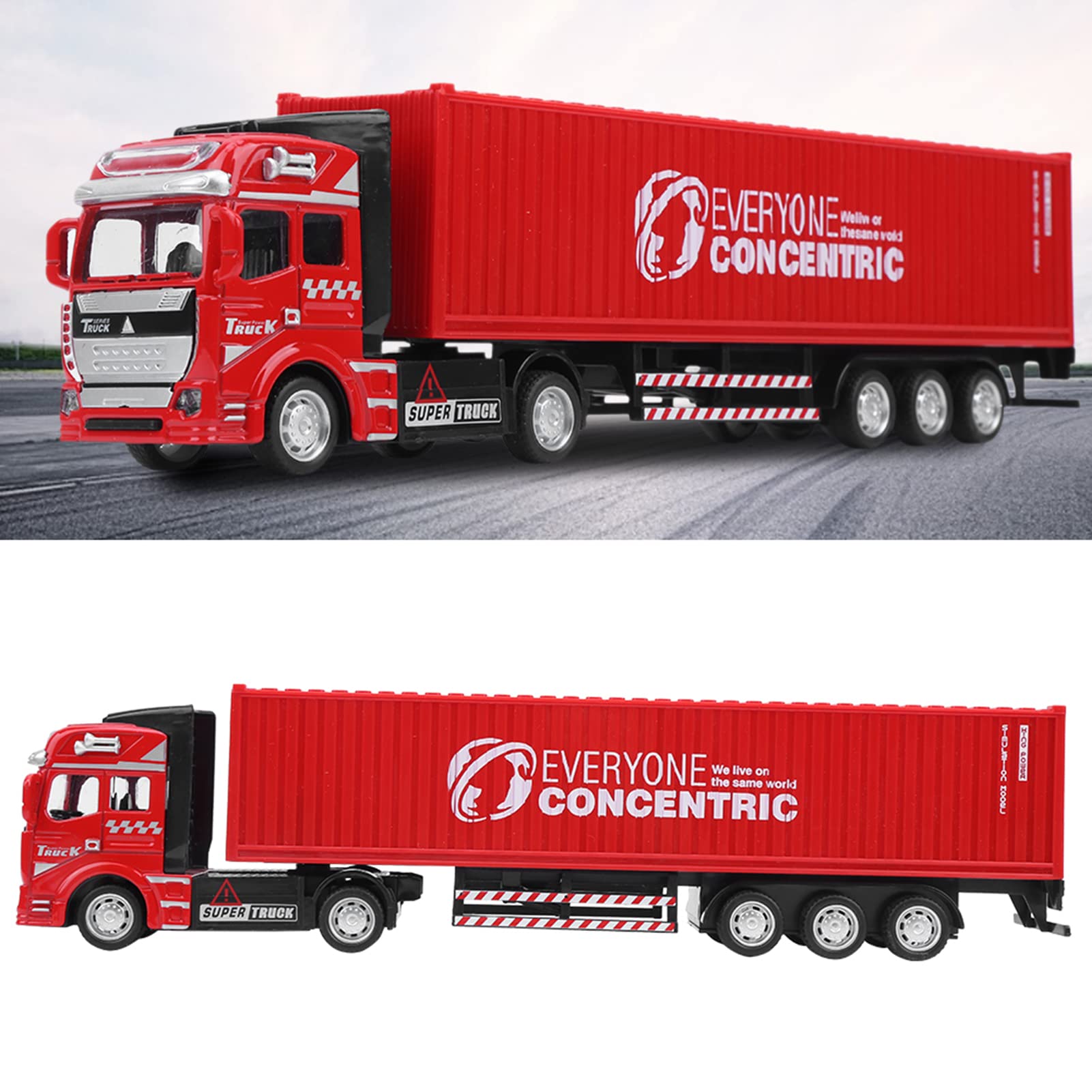 BSTCAR Container Truck Model Toy 1: 48 Alloy Car Model Toys Pull Back Vehicles Toy Cars,Simulation Cars Gifts for Boys Girls - Image 4