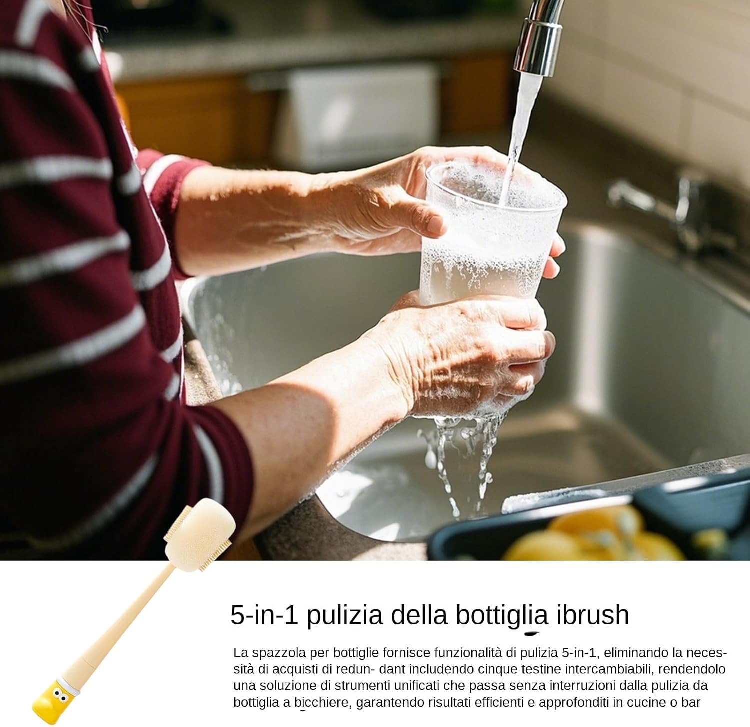 Bottle Cleaner Brush - Multifunctional Flexible Cleaning Scr... 5 71uI XWiCmL. AC SL1500