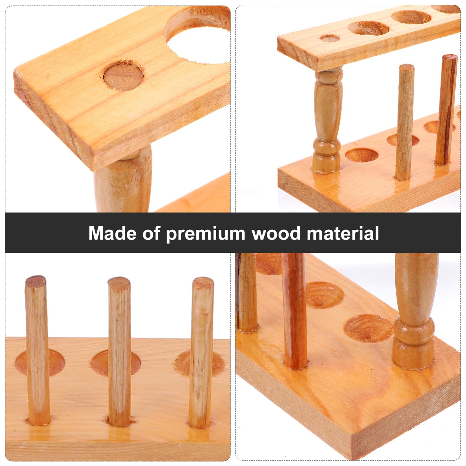 VALICLUD Porta Tubi in Legno 12 Fori Supporto per Provette Laboratorio Leggero e Pratico per Uso Scientifico e Didattico