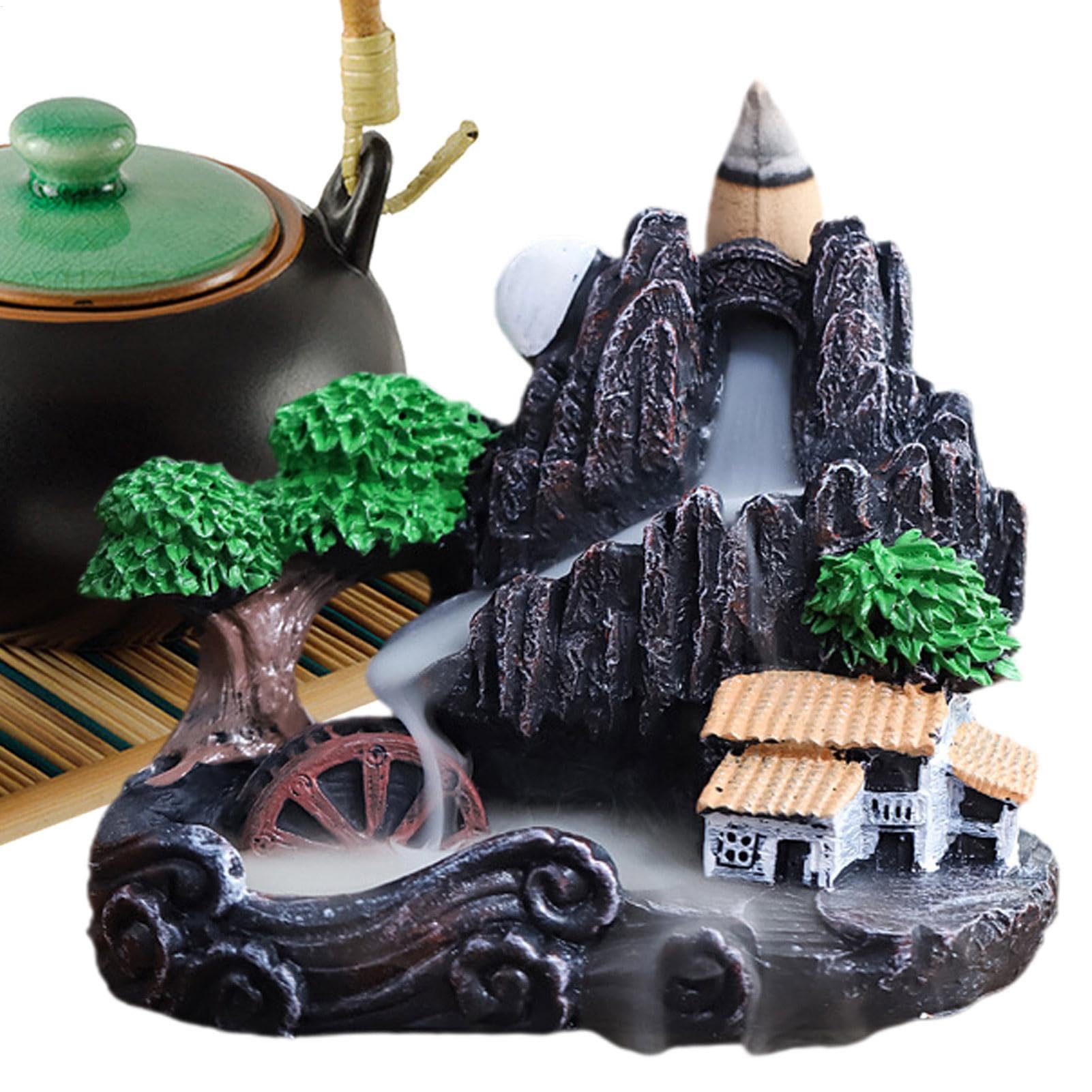 Bruciatore di incenso a riflusso, bruciatore di incenso conico – Supporto | per incenso creativo a riflusso | Ornamento Zen, Bruciatore di incenso per soggiorno, studio, sala da tè, bagno