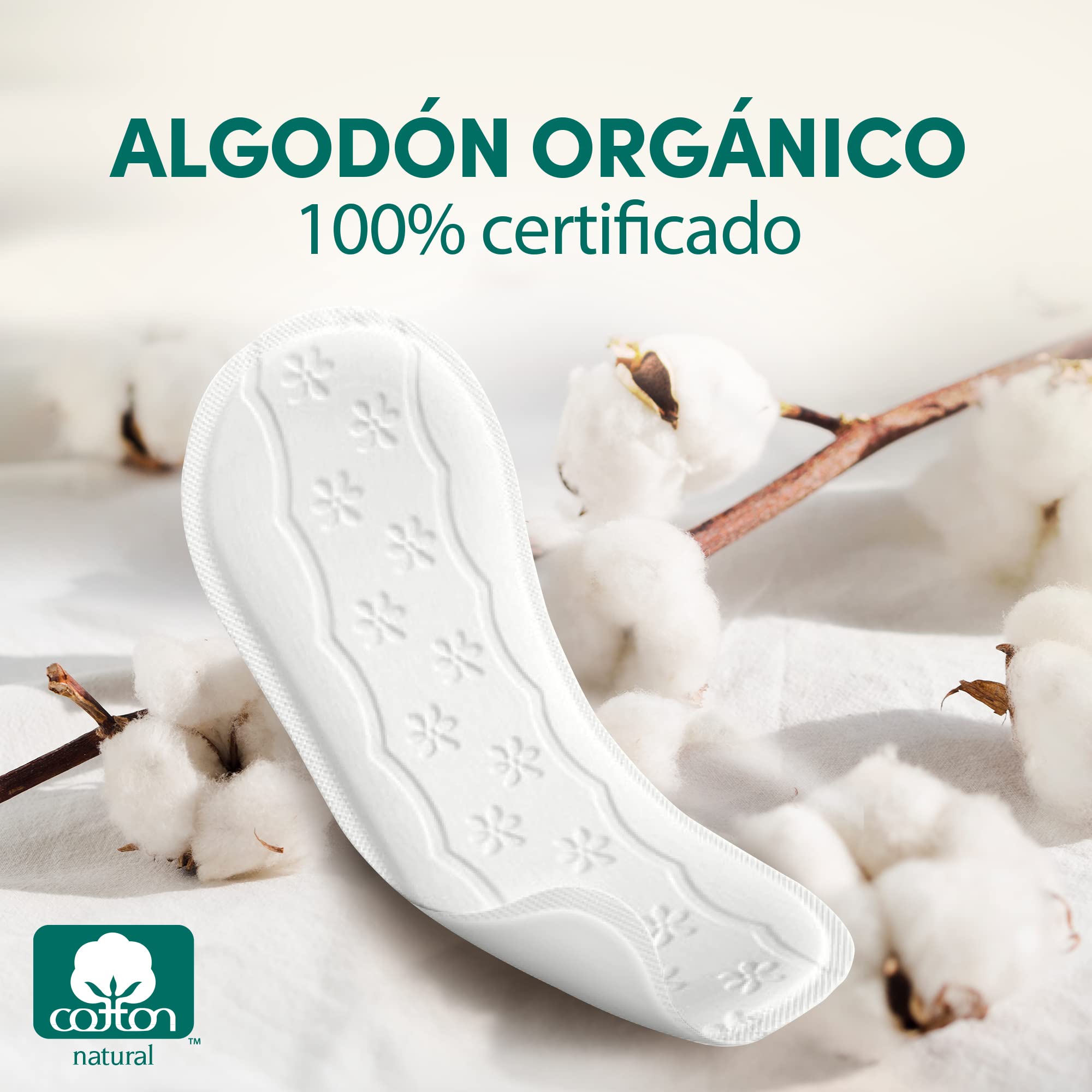 Carefree Protegeslips de Algodón Orgánico, Hipoalergénico y Transpirable, Normal, 30uds — view 2