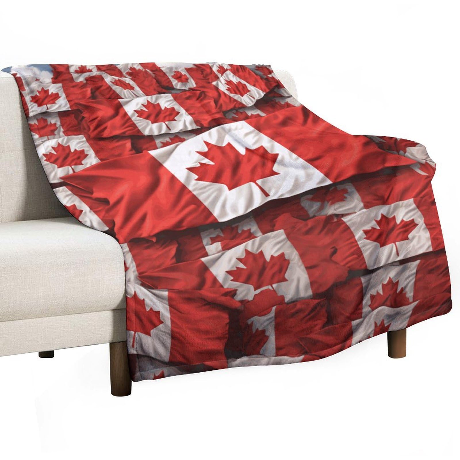 Couverture flanelle Canada pour des soirées cocooning confortables au salon