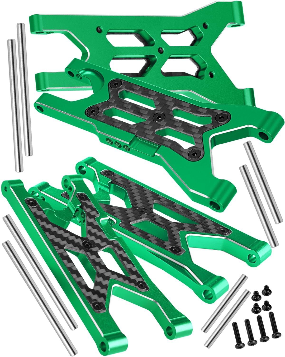 Bras Oscillant Avant En Métal 1/14 - Pièce De Rechange Pour WLtoys 144001 - CNC Rouge, 2 Pièces