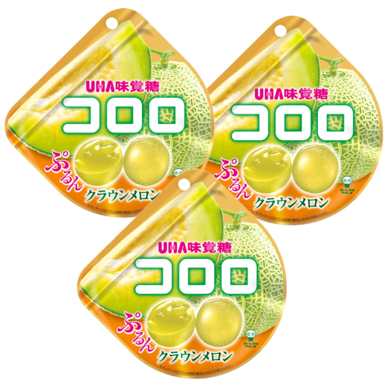 Amazon | UHA味覚糖 コロロ クラウンメロン 40g ×3袋 グミ ぷるん | ノーブランド品 | グミ 通販