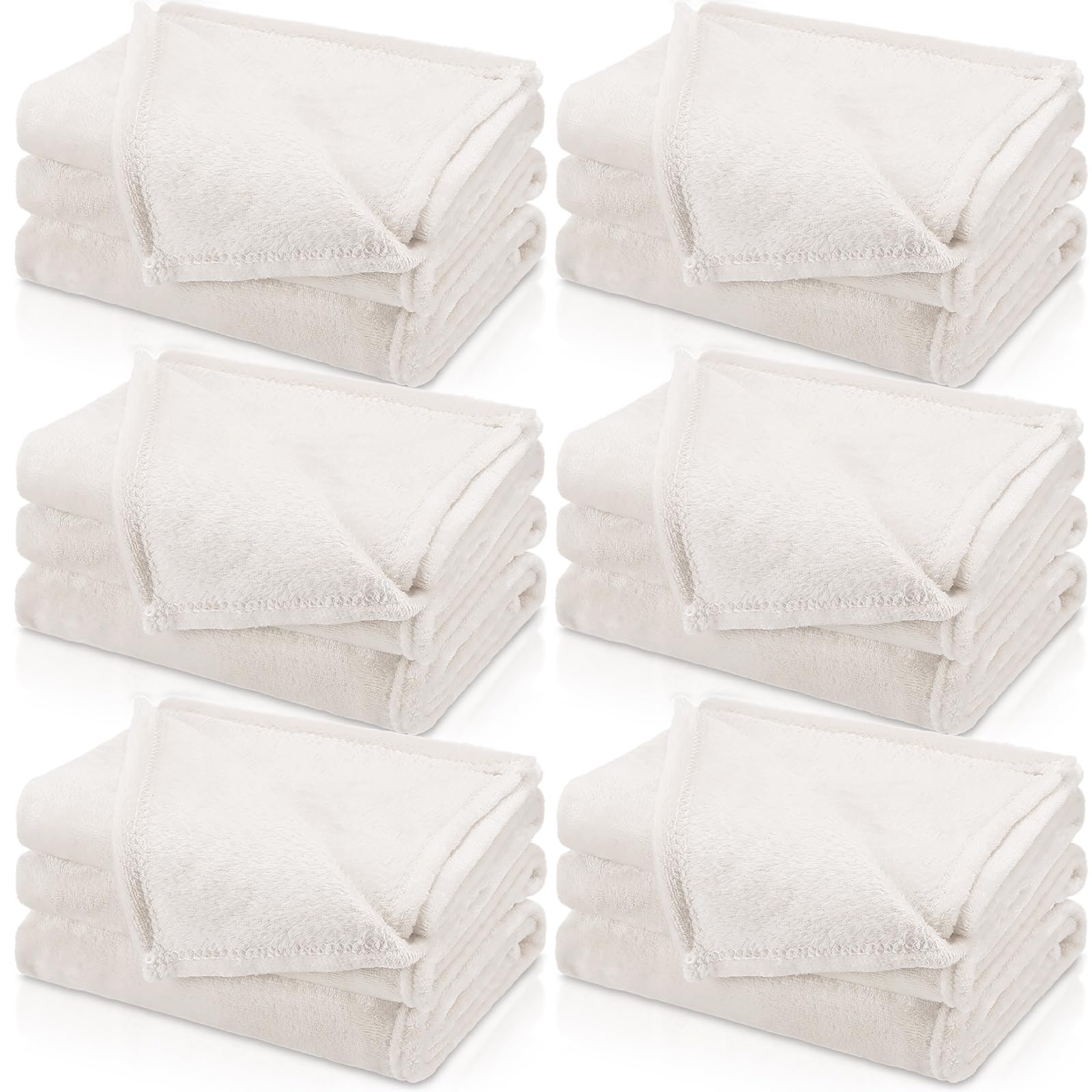 SmoothNovelty 6 Pcs Eater Fleece Throw Blanket Bulk for Kids Soft Plush Flannel Throw for Kids Girl Sleepover Slumber Movie Night Galentine's Party