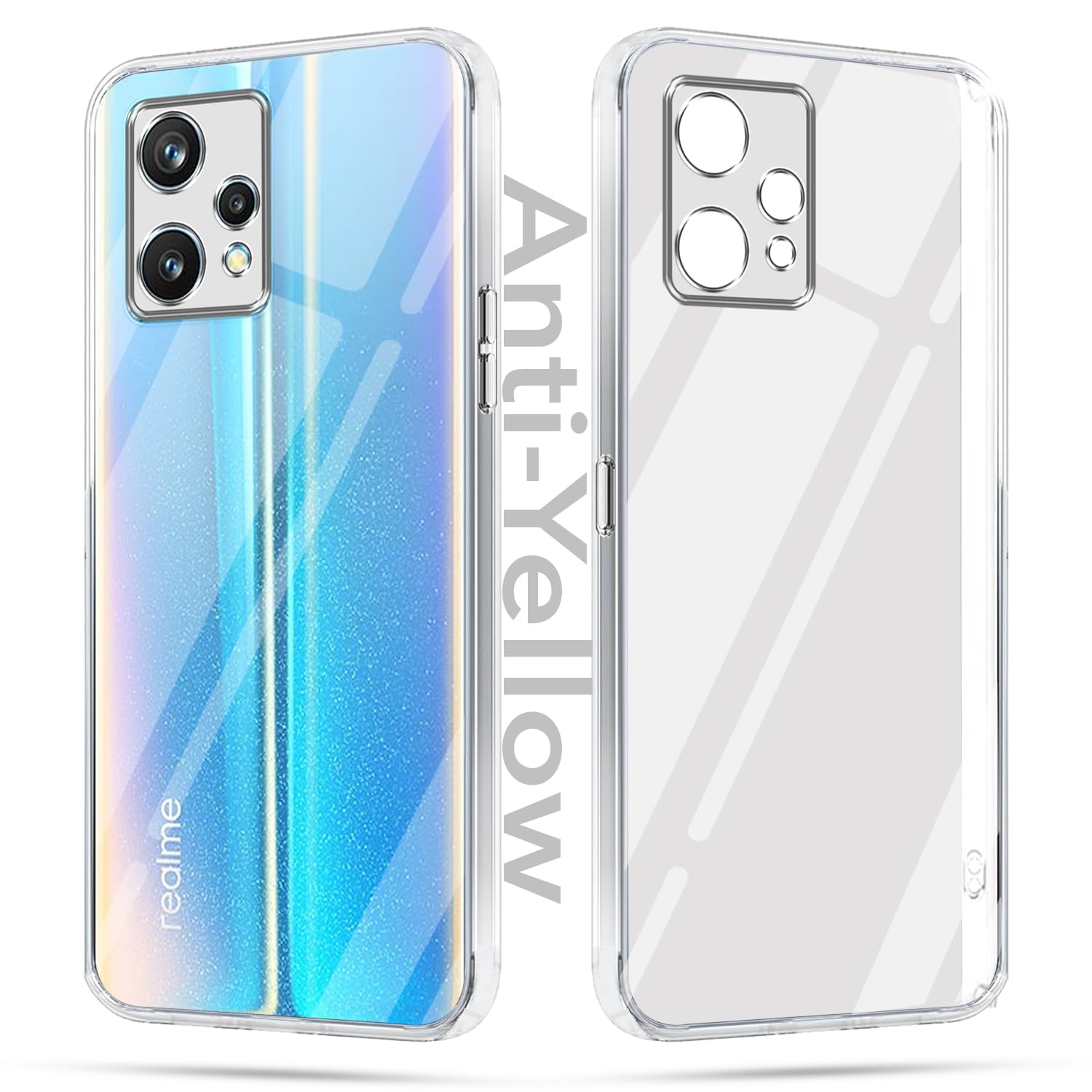 Jkobi Lifetime Anti-Yellow Clear Back Cover Case for Realme 9 Pro Plus | Realme 9 4G (Sleek Hard Crystal | Shockproof and Camera Protection)