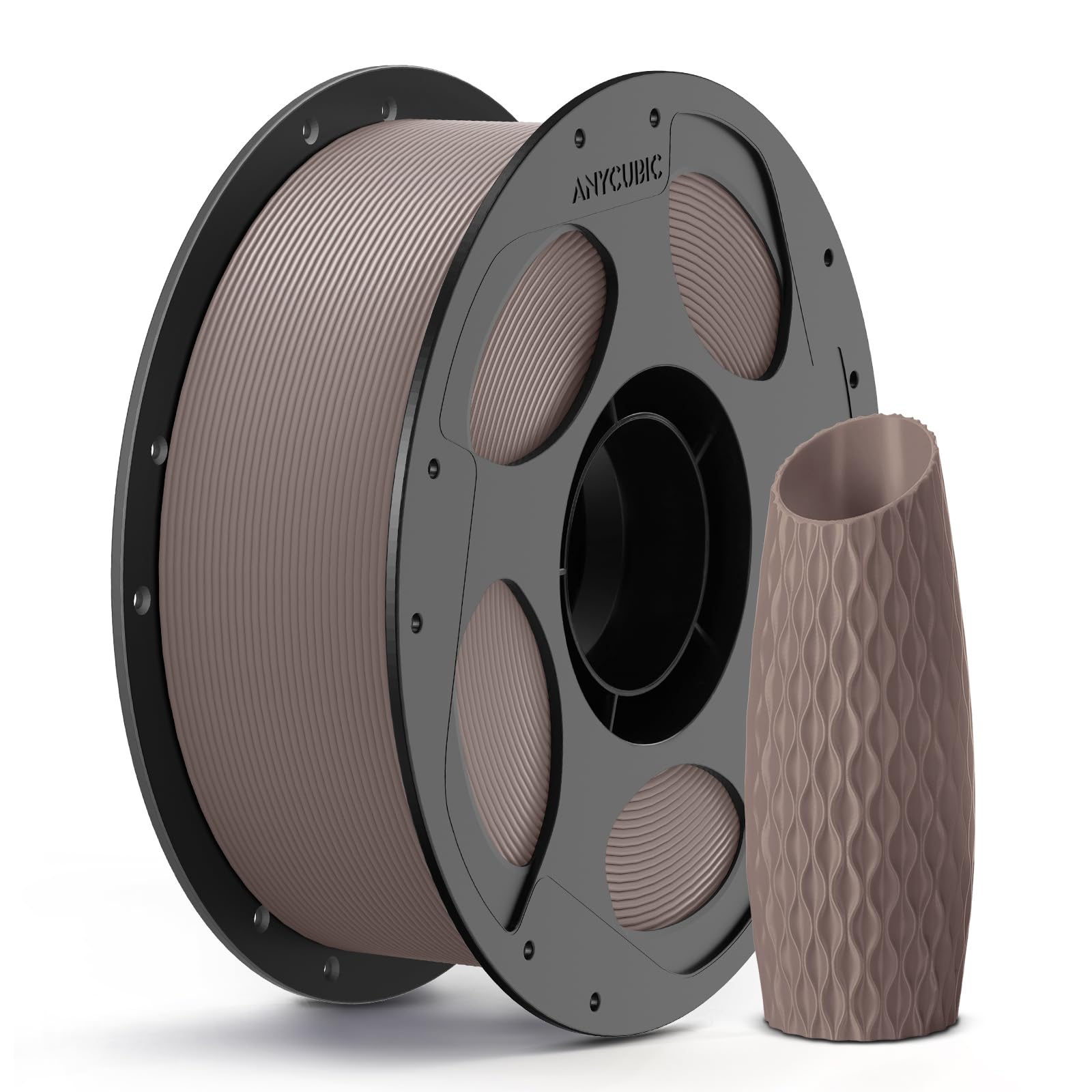 ANYCUBIC PLA Filamento 1,75 mm, Facile da Stampare, Marrone 1KG | Filamento per Stampanti 3D ad Alta Resistenza, Resistente, Bobina PLA Riutilizzabile, Identificazione Intelligente