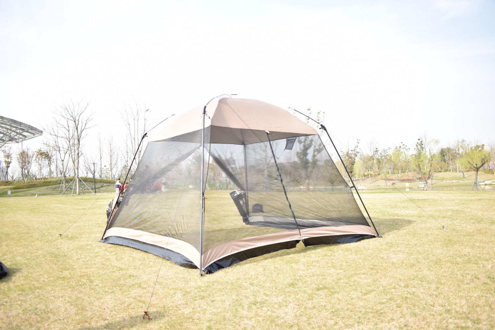 Amazon | 4-7人用 自立式 330x330x240cm UVカット 遮熱 アウトドア