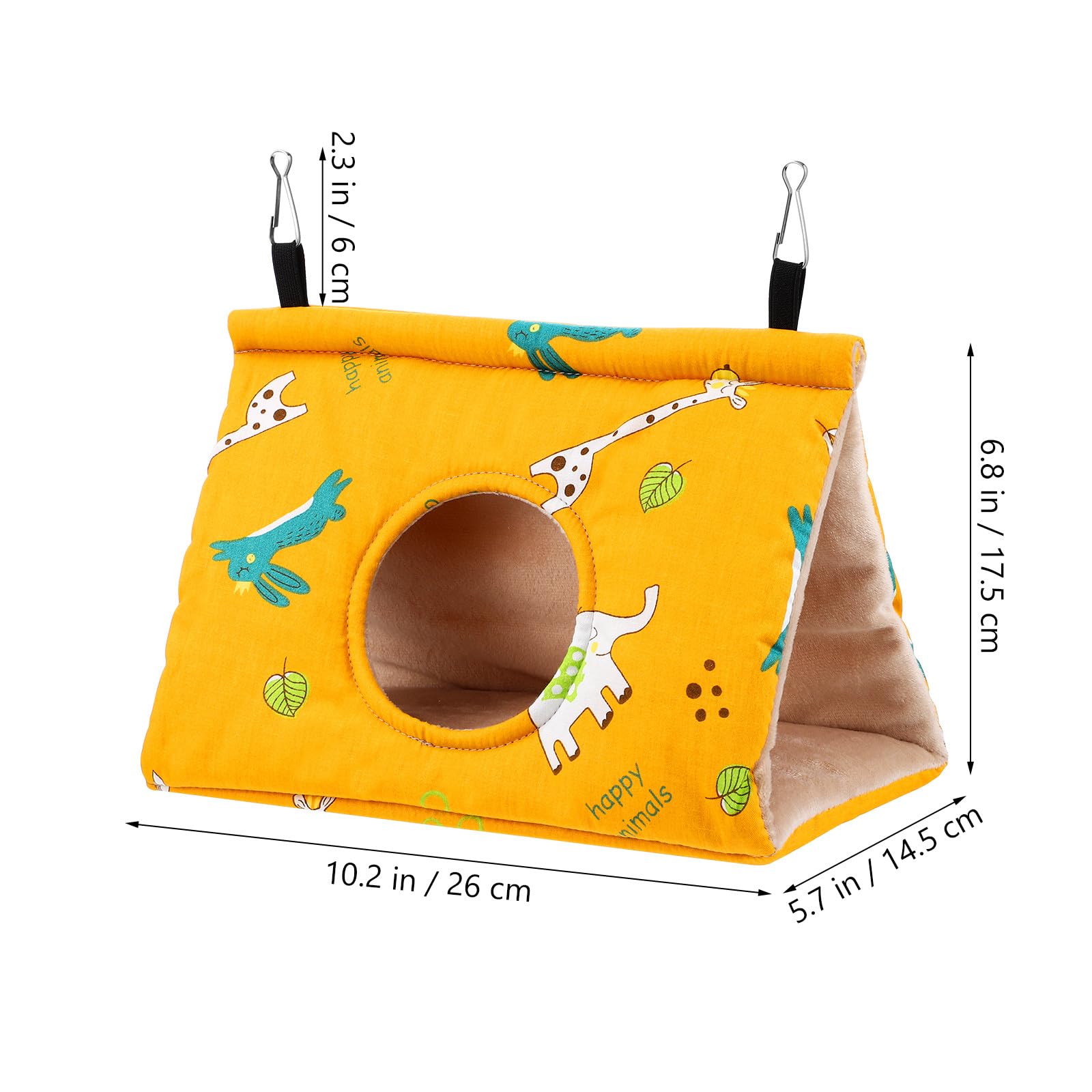 BETOOKY Nidos de Pájaros para Periquitos y Cacatúas, Casa Colgante Cálida de Forro Polar y Algodón, Instalación Colgante para Descanso y Juego de 2 Unidades
