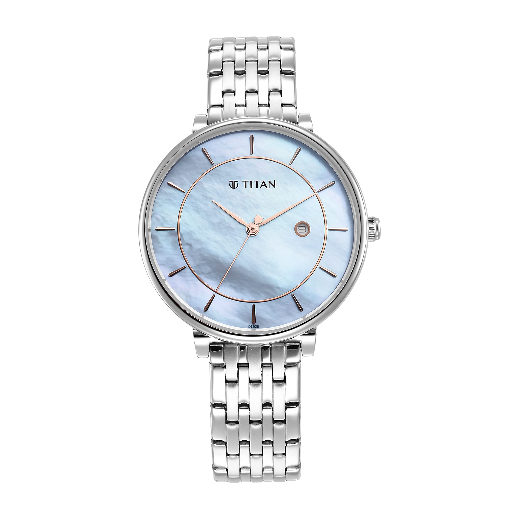 Titan Workwear Blue Dial Analog with Date Stainless Steel Strap Watch for Women-NS2673SM01 (B0BFM4TXX5) Amazon Price History, Amazon Price Tracker