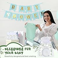 Vista 6 de MTLEE 50 juegos de velas para baby shower, regalos de fiesta para invitados, incluyendo 50 mini velas de té, etiquetas de agradecimiento y bolsas