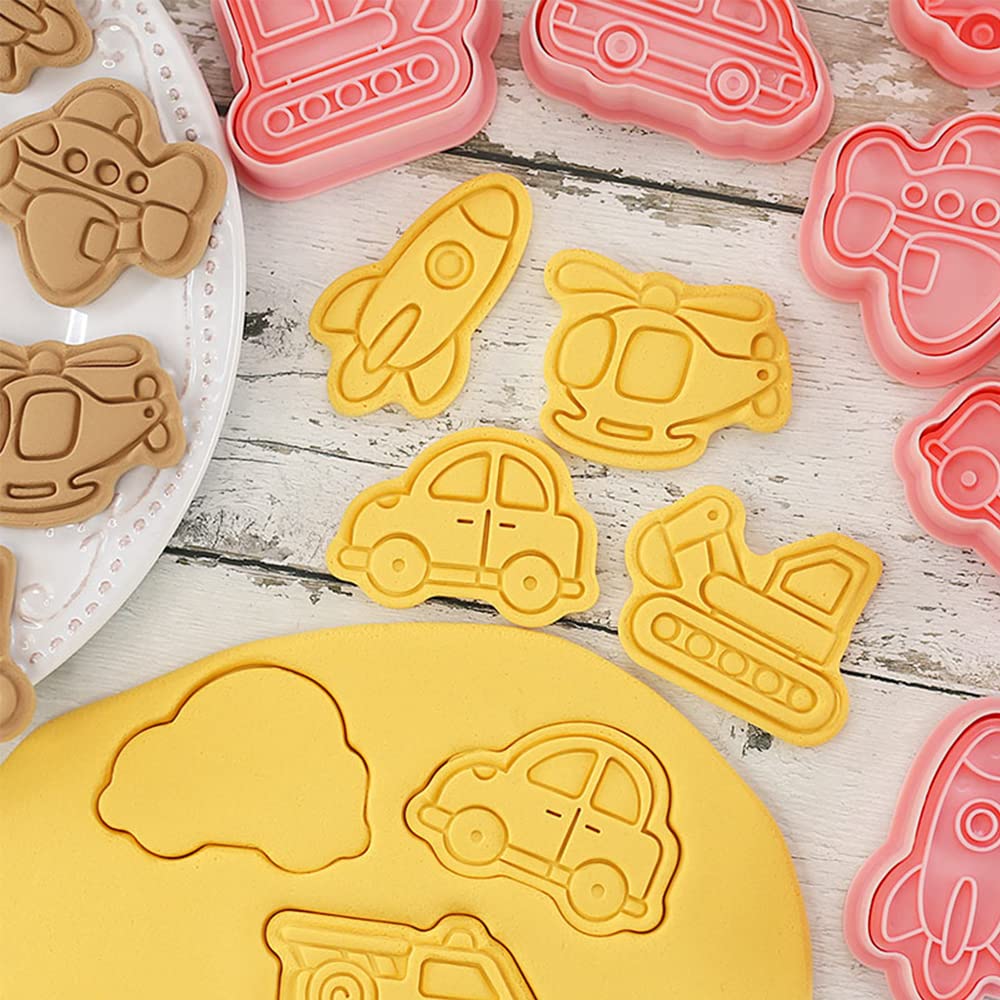 8 Emporte-pièces Biscuits Noël 3D En Plastique - Formes Festives, Pour Pâte à Biscuits, Fondant, Enfants - 5