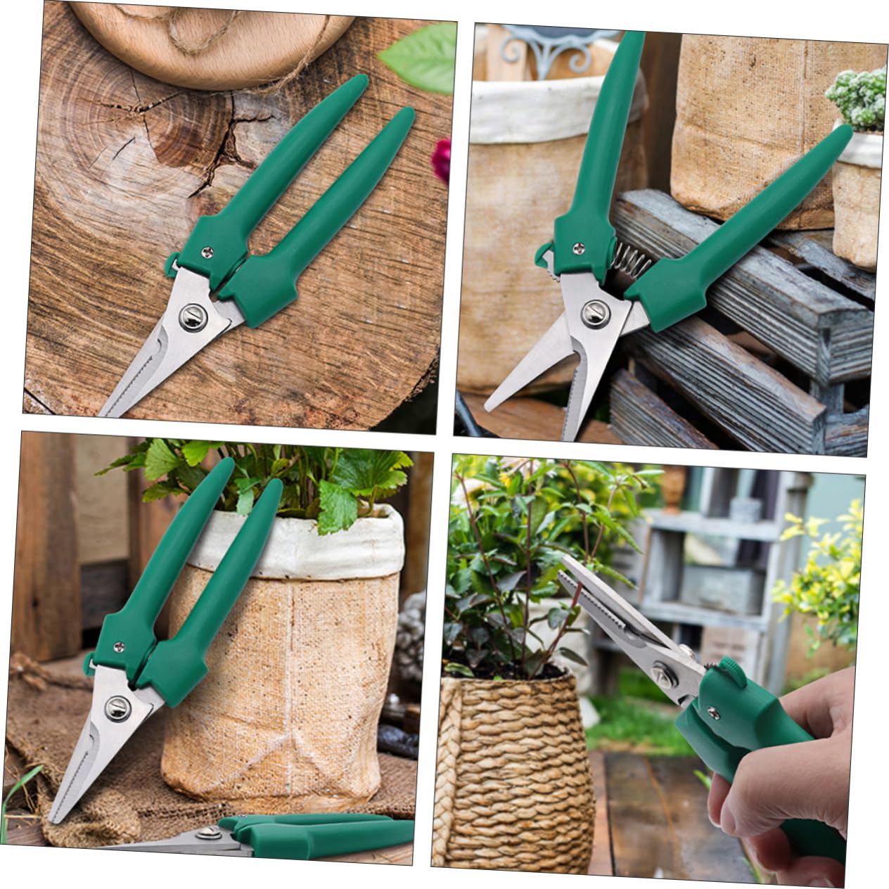 HANABASS 3 Pièces Sécateur de Jardin Acier Inoxydable Outil de Ergonomique pour Élagage de Branches Fruits pour Jardinage Horticulture