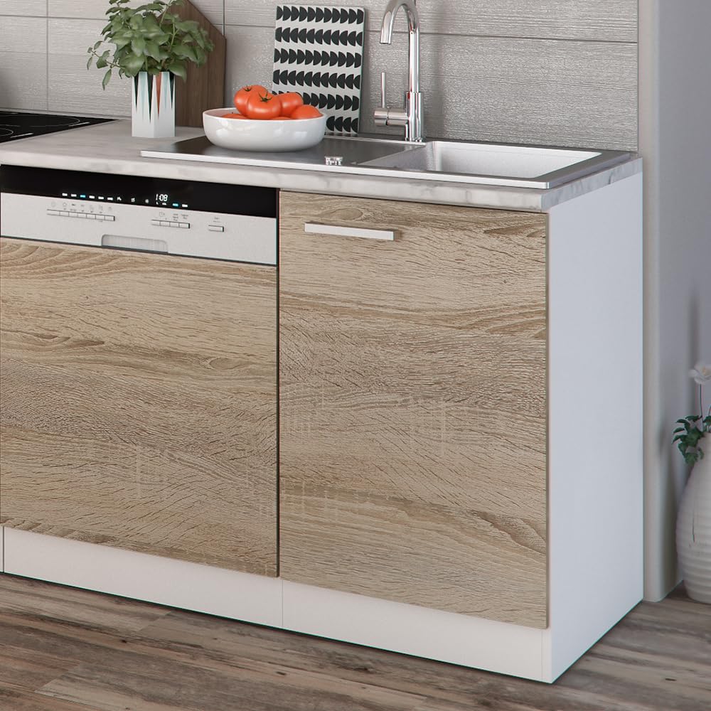 Vicco Cucina componibile Optima, Sonoma/Bianco, 270 cm