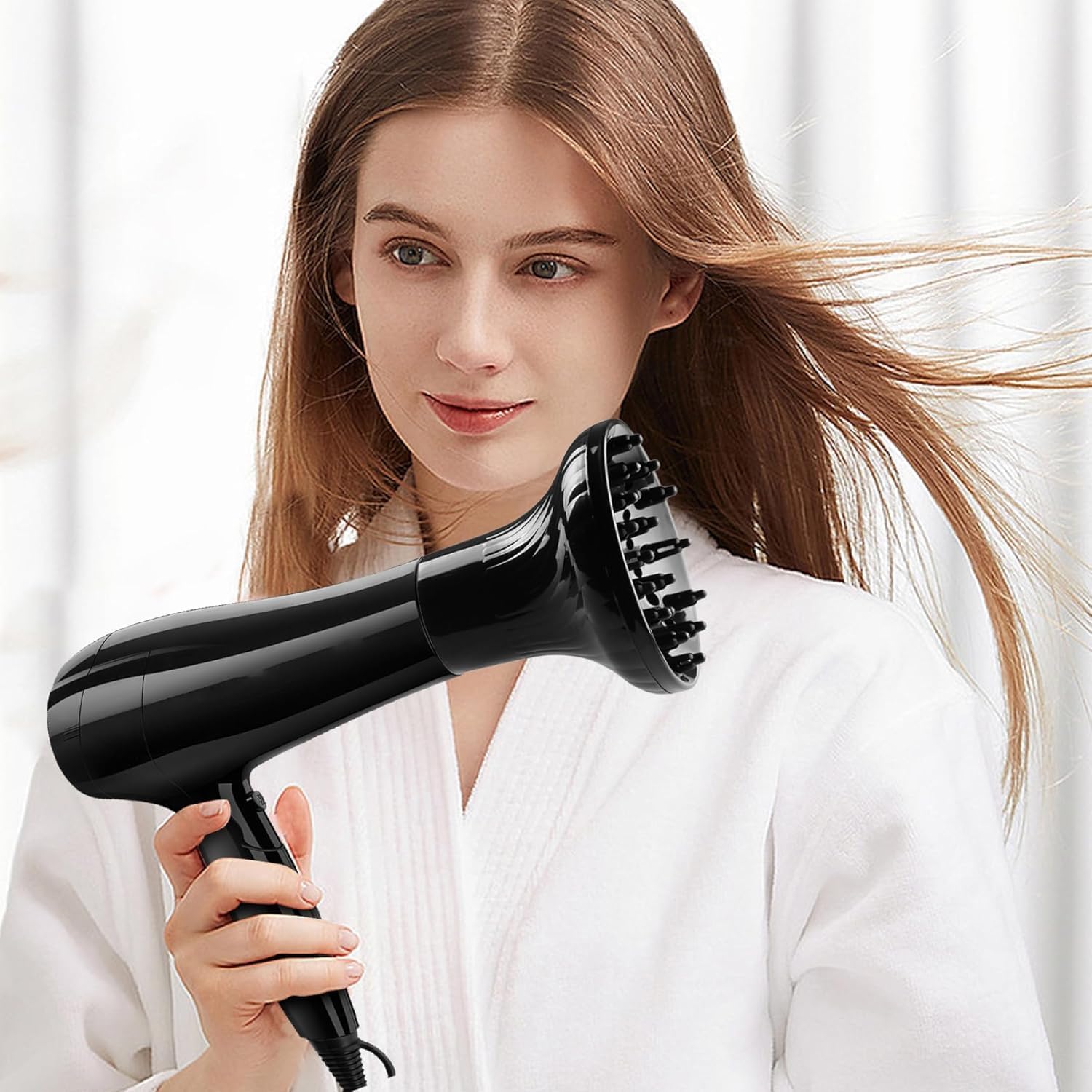 Kresal Collapsible Hair Diffuser for Curly Hair, Universal Hair Diffuser Attachment for Hair Dryer Adjustable from 1.65 inch to 3.14 inch, Blow Hair Dryer Diffuser for Long Thick Natural Wavy Hair - Image 9 thumbnail
