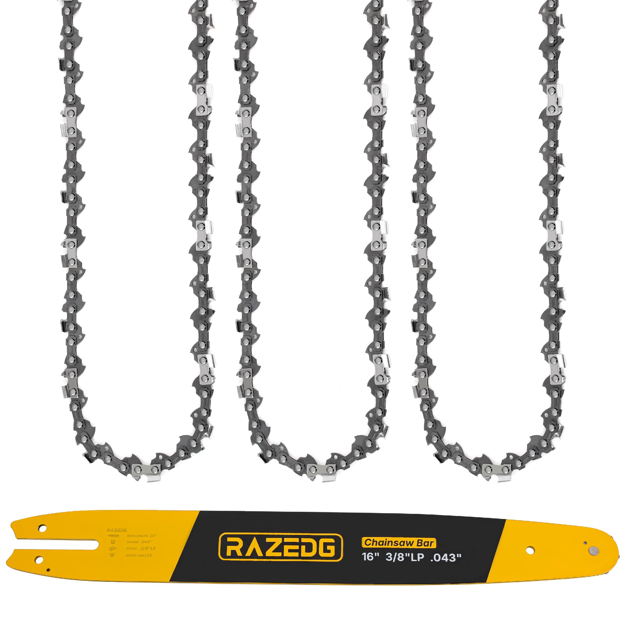 sa-chinページ Amazon.com : RazEdg 16 Inch Chainsaw Bar and Chain Combo, 3/8