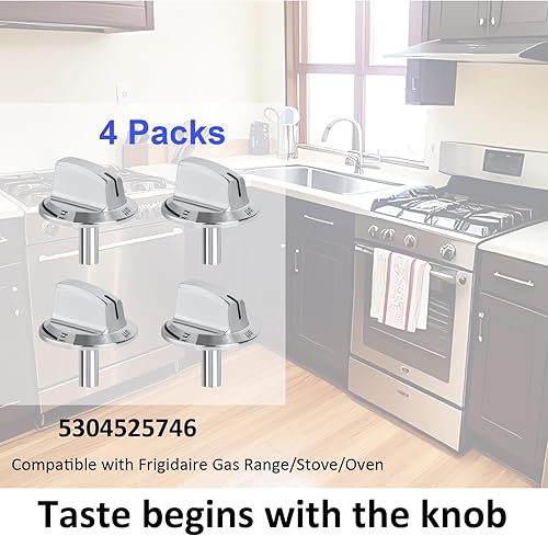 Miniatura 9 de Actualización 5304525746 - Perillas de repuesto para estufa de gas Frigidaire pieza de repuesto para 5304504839 paquete de 1