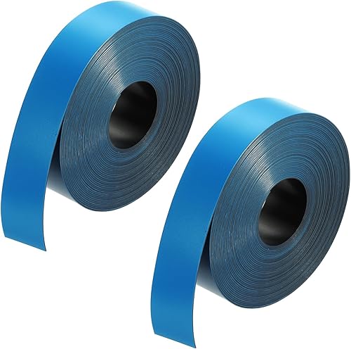 MECCANIXITY 2 rollos de tira magnética con fuerte adhesivo en el respaldo de 0.08 pies x 26.25 pies, cinta magnética etiquetas adhesivas para