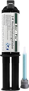 25g Ber-Fix EXTREMER 2K Hochleistungsklebstoff 3 Minuten 25 ml Spritze + 1 Mixtüllen - Super starken Halt - Harz und Härter - Klebt Glas | Stein | Keramik | Metalle | Edelstahl | Kunststoffe