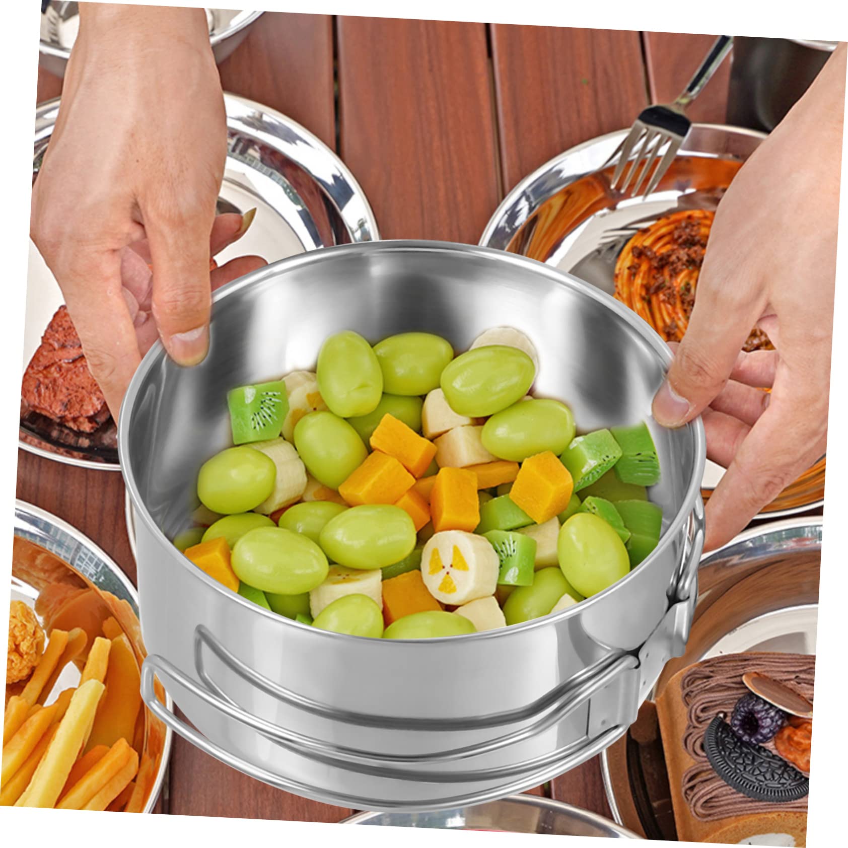 BESTonZON Marmite De Camping Poêle Poêles De Camping Portables Poêles Empilables pour Pique- en Camping Casseroles De Camping Ustensiles De Cuisine De Camping Poêle De Camping