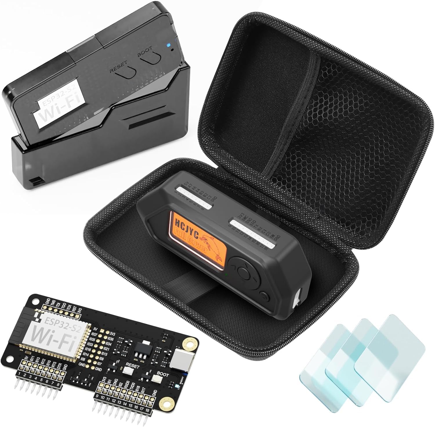 WiFi Dev Board Kit for Flipper Zero - All-in-One Complete Starter Kit with Full Protection (New Black)