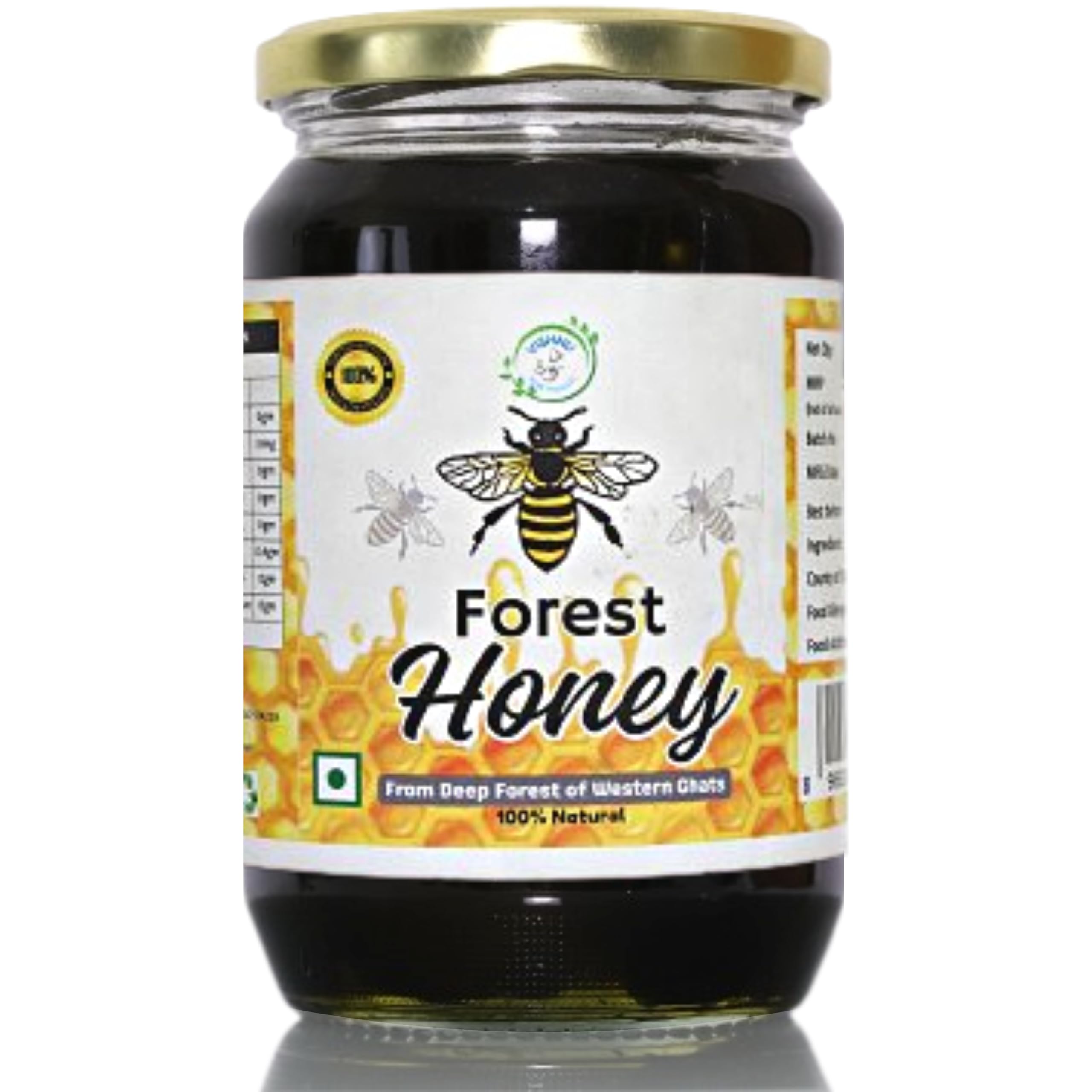 Vishnu Home Products Raw Unprocessed 100% Pure Deep Forest Dark Honey from Apis Serena from Western Ghats | Immunity Booster | Lab Tested (250)