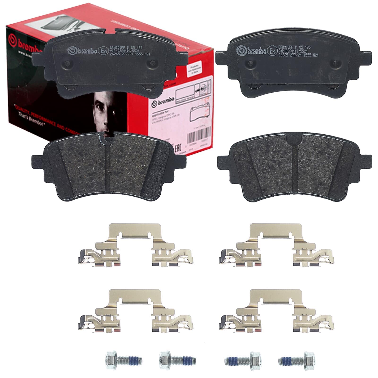 BREMBO Kit pastiglie freno, Freno a disco P85185 Compatibile con: AUDI A4 B9, A5 Sportback, A6 Allroad C8, A6 C8, A6 C8 Avant, A7 Sportback, A8 D5, Q5, Q5 Sportback, Q5 Van, Q7, Q7 Van, VW TOUAREG