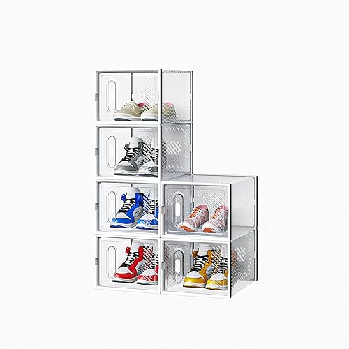 Miniatura 1 de Cajas de almacenamiento apilables de plástico para zapatos, estante para zapatos y sustituto de soporte, contenedores para tenis, contenedores