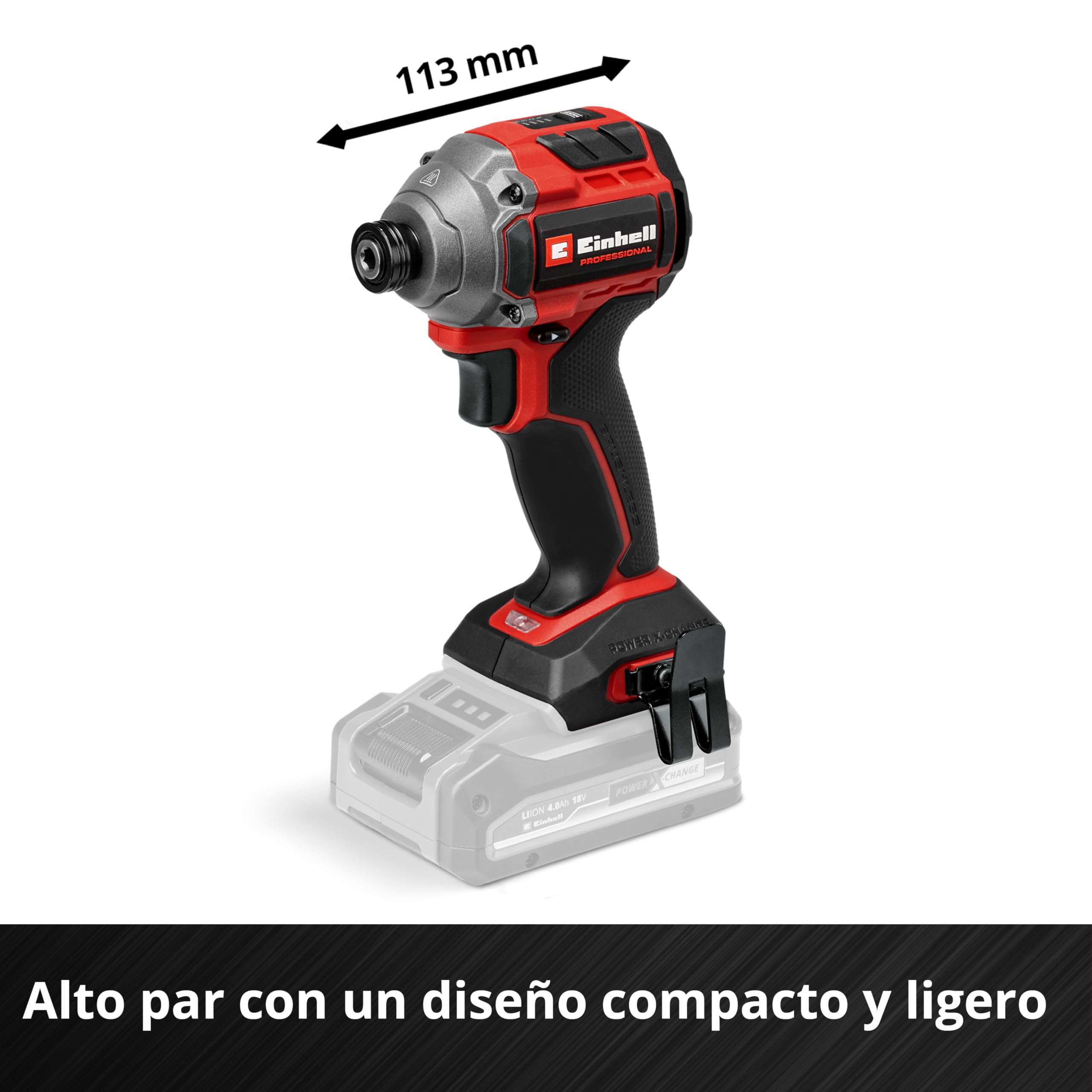 Einhell Professional Atornillador de impacto con batería TP-CI 18/250-C Li BL-Solo Power X-Change (18 V, par 250 Nm, par, sin escobillas, recepción hexagonal interior, sin batería)