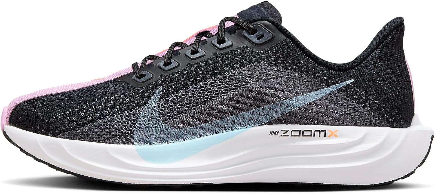Nike Pegasus Plus Women's Road Running Shoes (FQ7261-003, Black/Dark Grey/Beyond Pink/Glacier Blue) Size 6.5