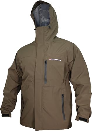 Paramount Outdoors Gale Rain Jacket Mens Waterproof Breathable Fishing Jacket with hood, taped seams