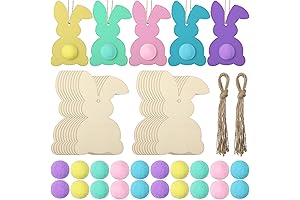 Yalikop Easter Bunny Paw Prints Cutouts for Crafts