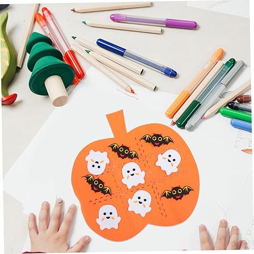Miniatura 2 de Juego de fieltro para Halloween, juegos de mesa de calabaza para decoración de fiesta de cosecha de Halloween, suministros de juegos de fiesta de