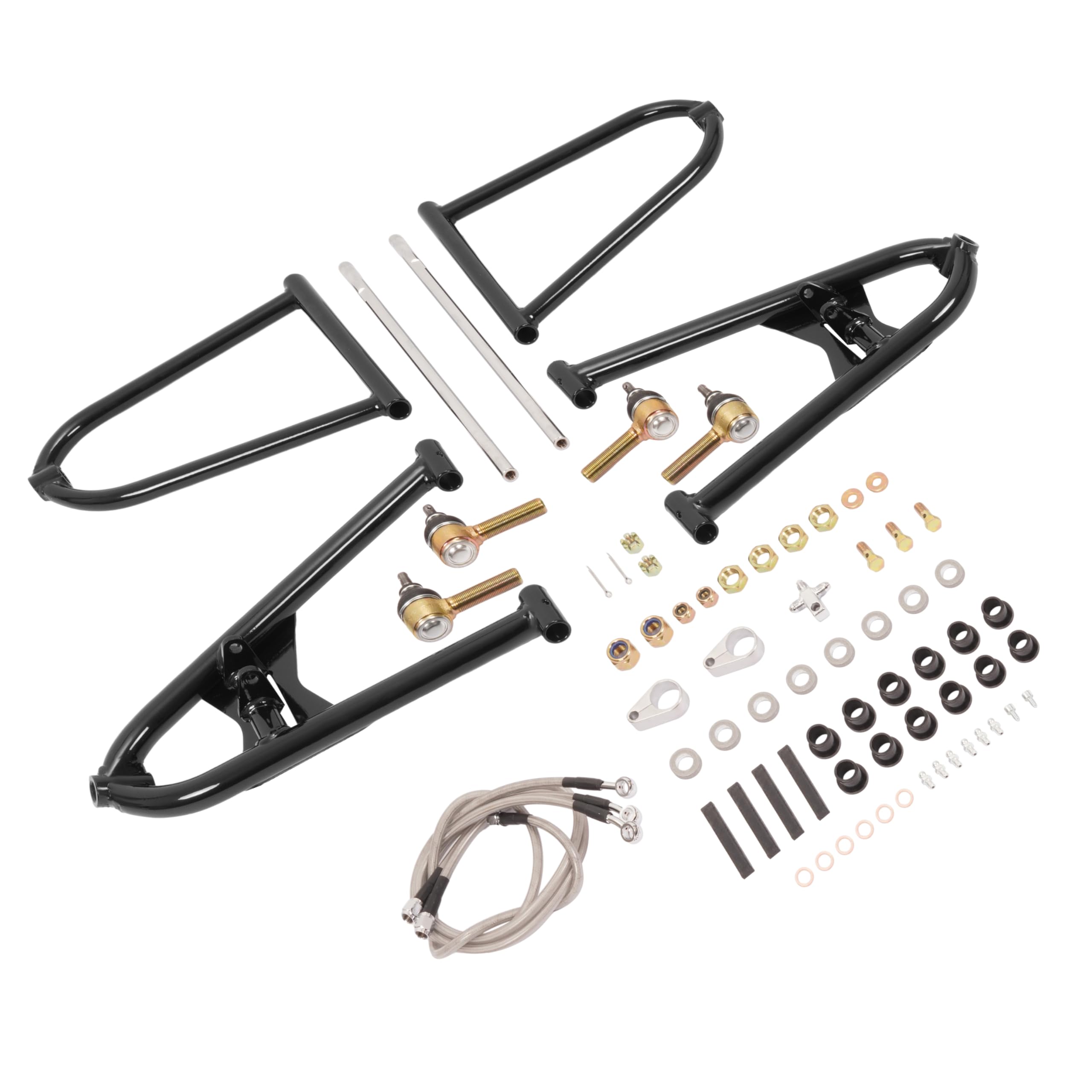 View 1 of ***MISSING ALL EXCEPT 2 PIECES***ALMULOO A-Arm Kit Wider w/Stainless Braided Lines for Raptor 660R