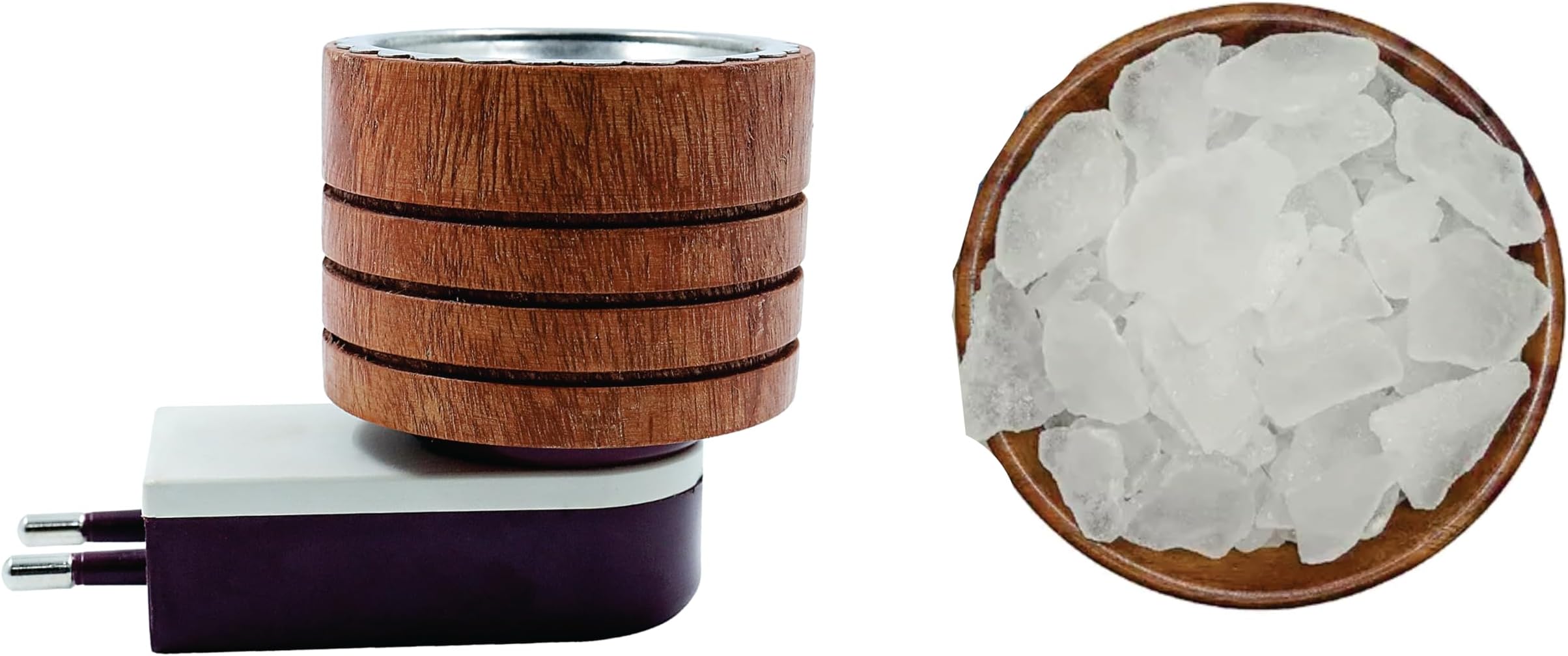 Camphor Burner for Home | Kapoor Dani for Puja | Camphor Burner | Bhimseni Camphor 100G - Wood, Brown