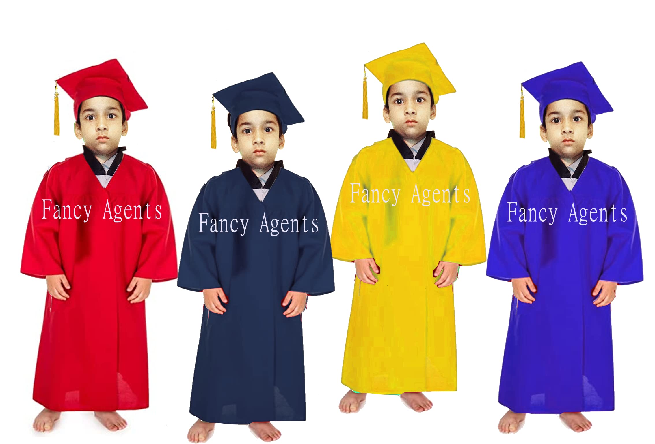 Convocation Gown for Kids| Graduation Gown Combo| Degree Gown Fancy Dress| Academic Gown with Cap for Kid Boys and Girls- Ideal for Graduation Ceremonies, School Events