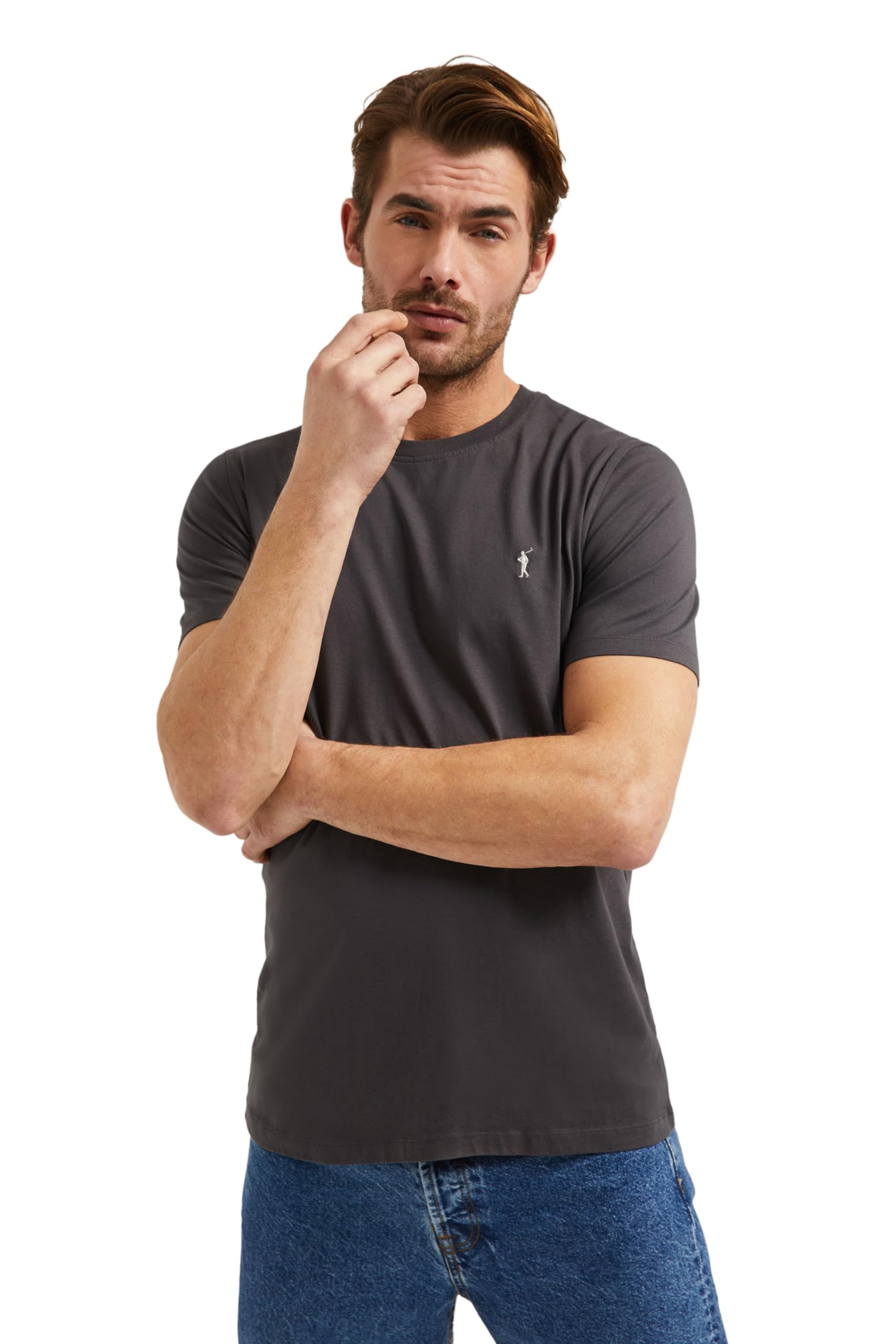 Polo Club Maglietta Basic Cotone con Logo Ricamato Uomo - T-Shirt for Men