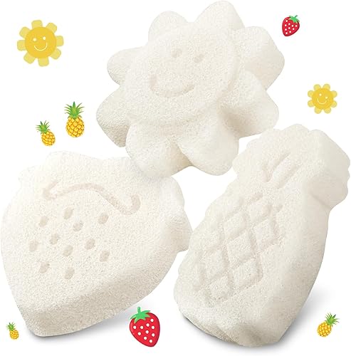 Konjac - Esponja de baño para bebés, esponja de baño para niños con formas lindas, esponja de baño orgánica y natural para bebés recién nacidos,