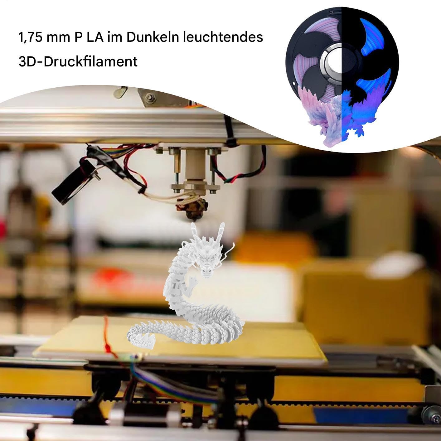 Leuchtfilament Standard 1,75 mm Farbverlauf-Seidenfilament-Spulen