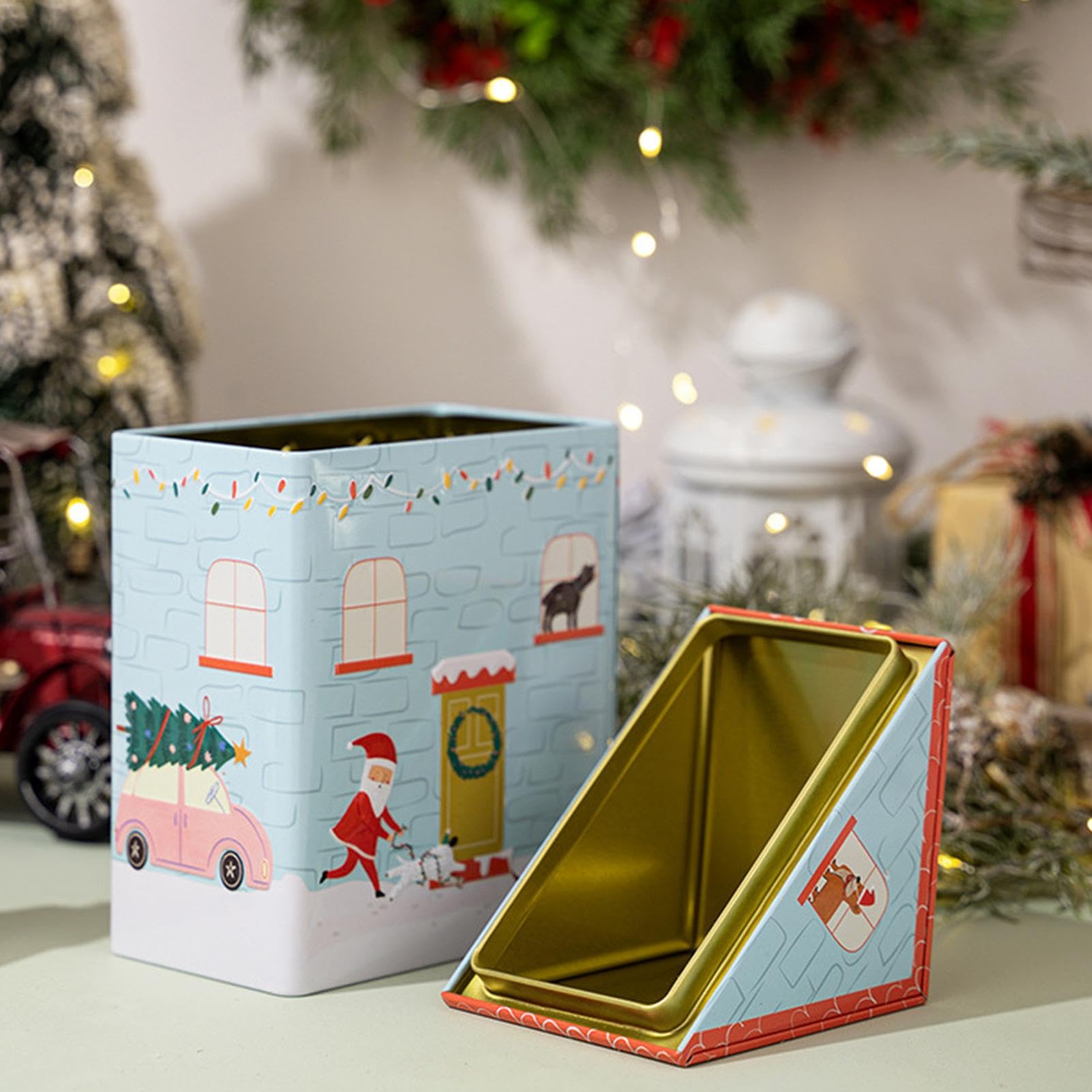 Amazon｜家の形のプレゼントボックス、クリスマスクッキーボックス