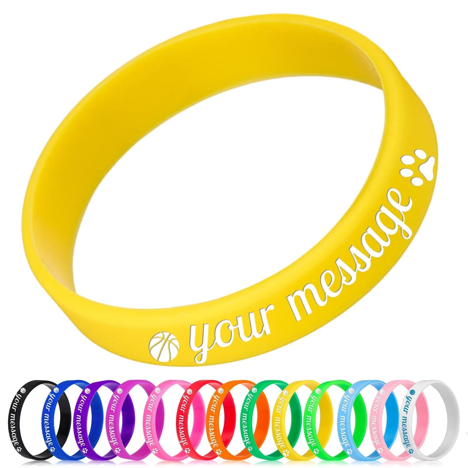 Aokizkdzsw Custom Silicone Wristbands - Personalized Customizable Rubber Bracelets for Text/LOGO, Motivation, Events, Gifts, Support, Awareness